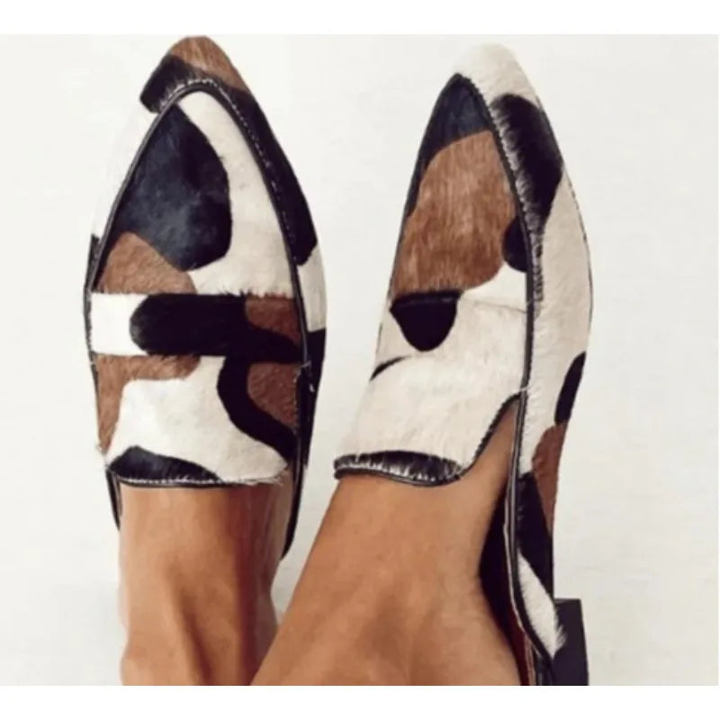 Marie - Orthopedic loafers cow pattern