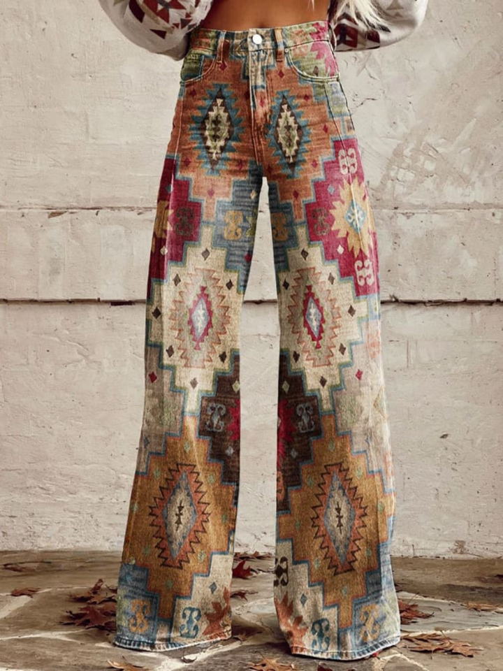 Sarah™ | Vintage boho-bukser med brede ben