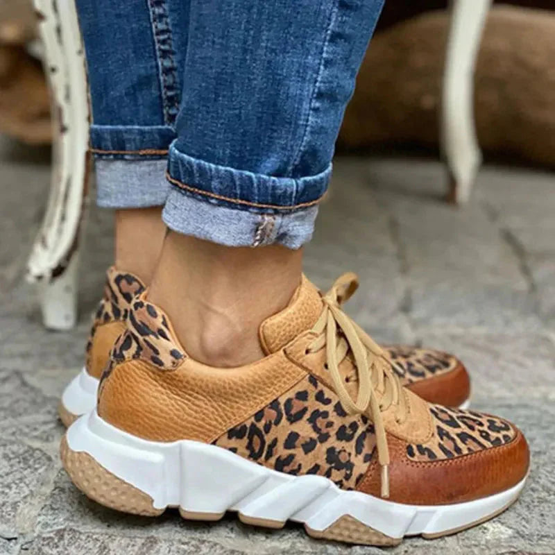 Femke™ | Behagelige leopard-sneakers