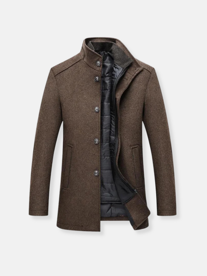Trenchcoat i uld til mænd