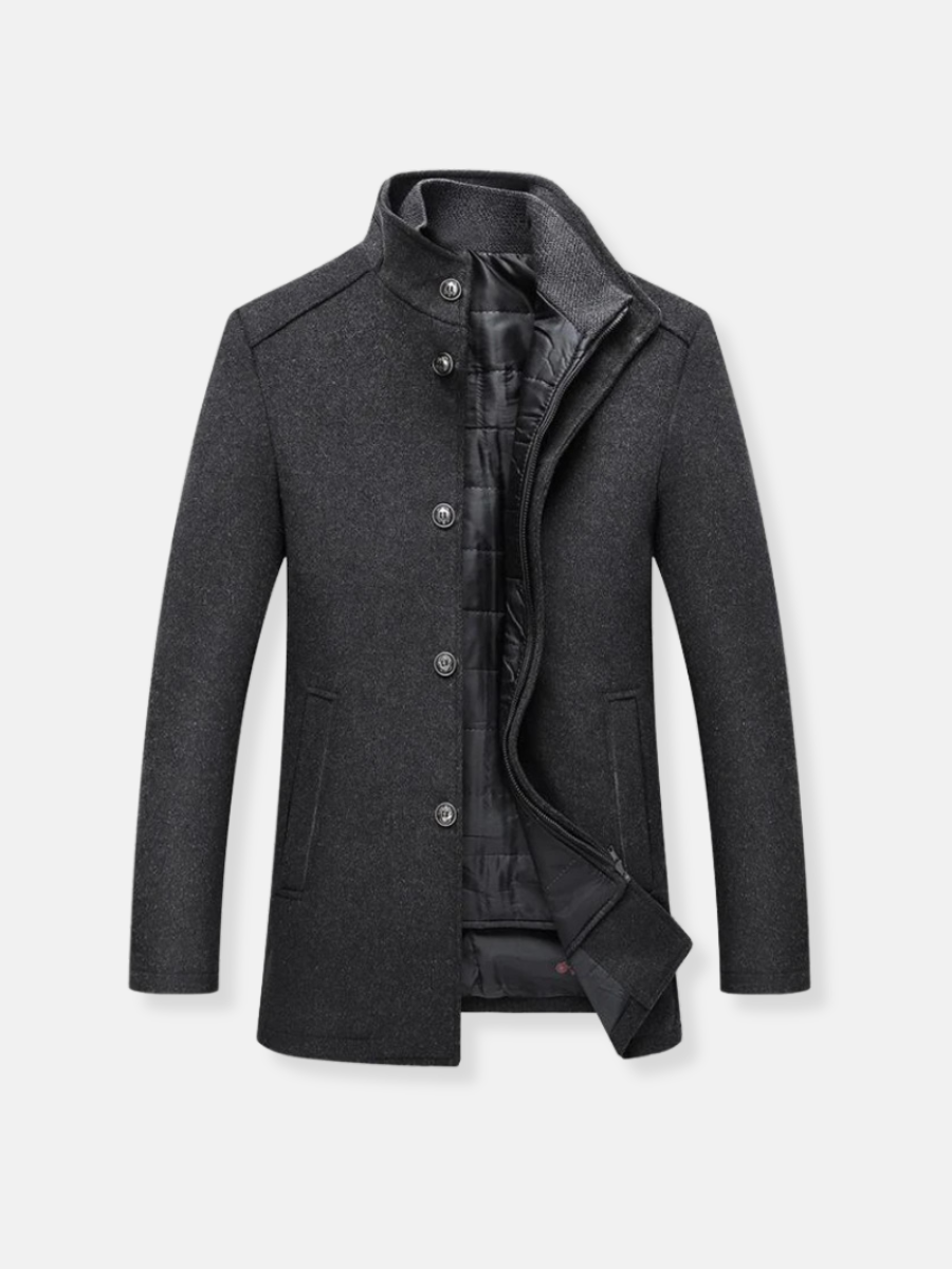 Trenchcoat i uld til mænd