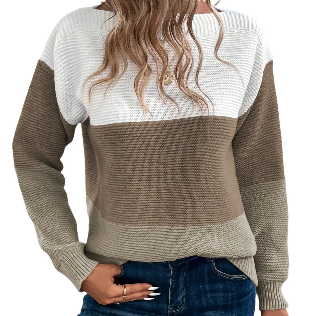 Le Clair™ | Elegant tricolore patchwork-trøje