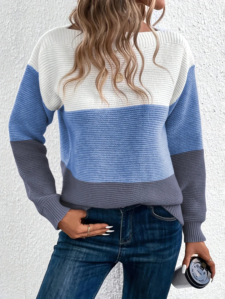 Le Clair™ | Elegant tricolore patchwork-trøje