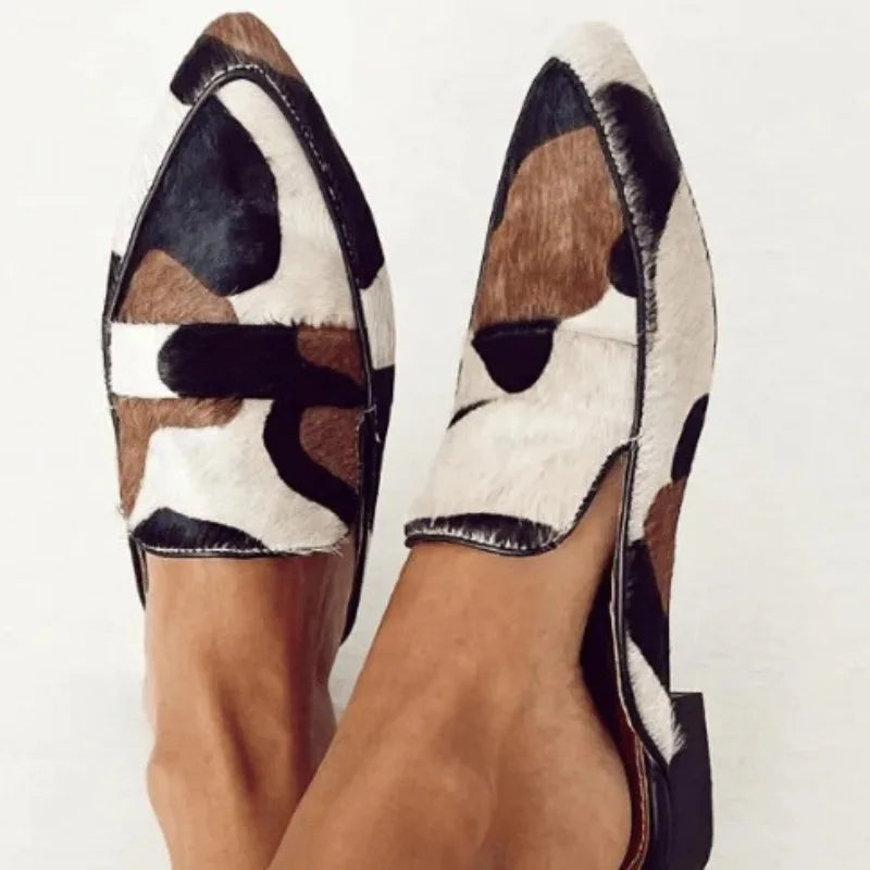 Marie - Orthopedic loafers cow pattern