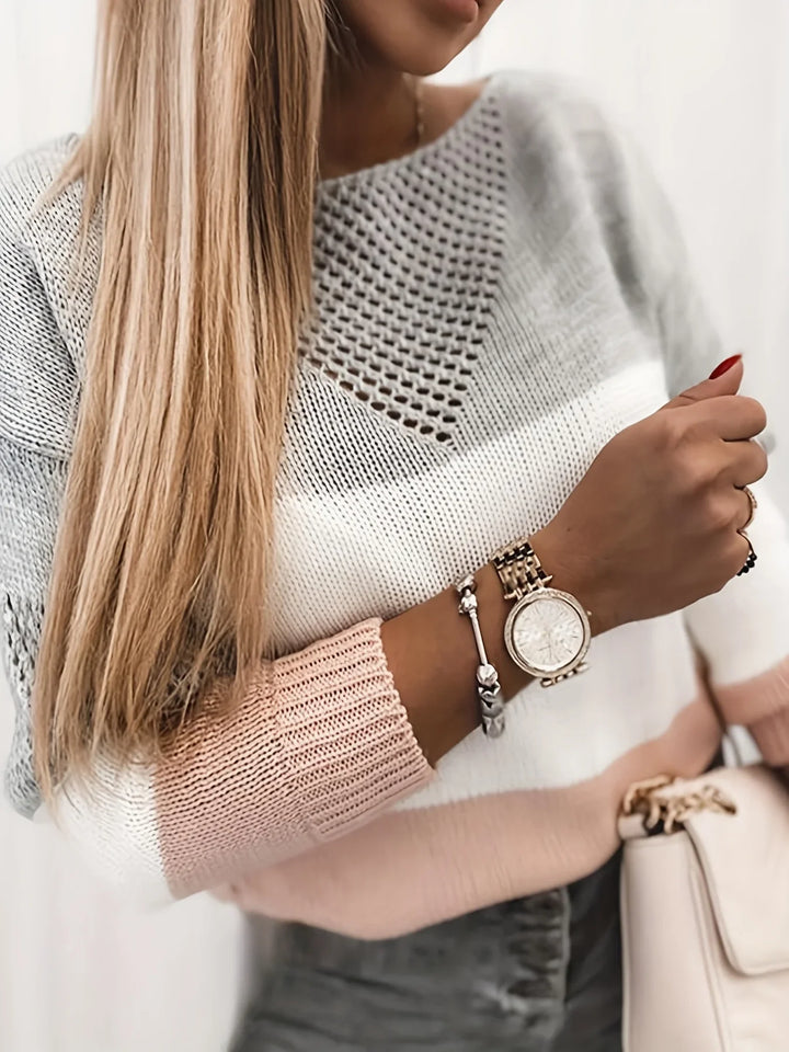 Le Clair™ Strikket sweater med udskæringer
