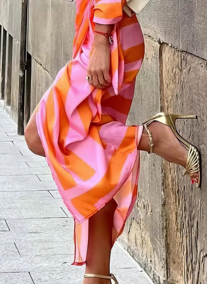 Elvina - Printed Wrap Dress