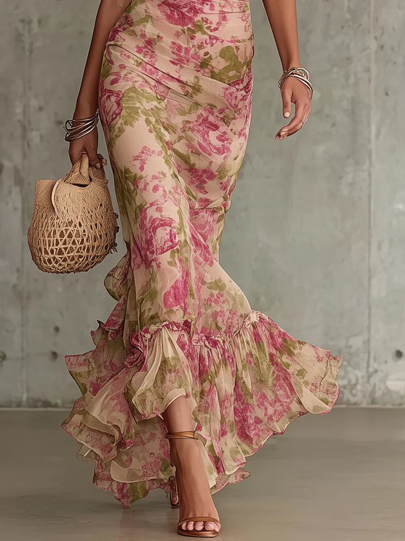 Rosalie™ | Maxi Dress with Vintage Rose Print